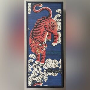 Gucci Red Tiger on Blue Canvas